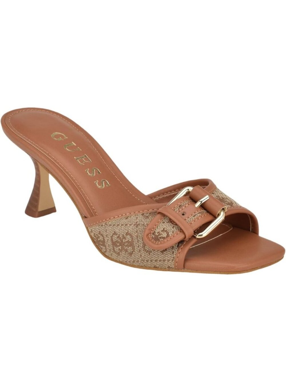 Guess Women's Beige/brown Imported 100% Synthetic Rubber Casual Dressy